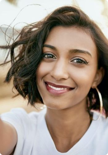 young woman smiling