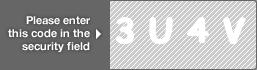 captcha code for visual authentication  number 3 letter U number 4 letter V