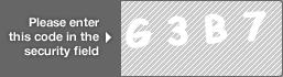 captcha code for visual authentication  letter G number 3 letter B number 7