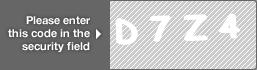 captcha code for visual authentication  letter D number 7 letter Z number 4