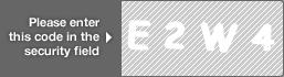 captcha code for visual authentication  letter E number 2 letter W number 4